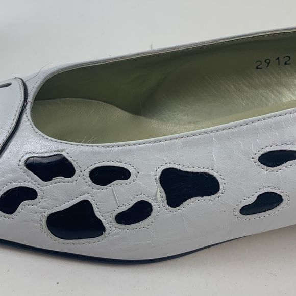 MARGARET JERROLD Dalmatian Flat Shoe Designer Vintage Leather Spain 101 Dog Rare - Picture 5 of 10